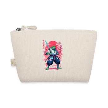 Samurai Frog Aesthetic Vaporwave Style Japan - Organic Pouch - nature - Front