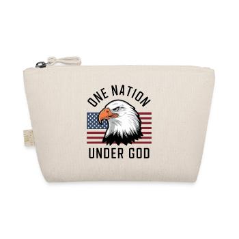 Amerika USA Spruch One Nation Under God 4th July - Bio-Täschchen - Natur - Vorne