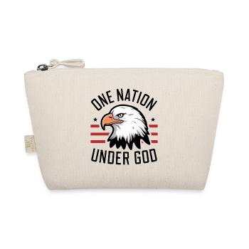 Amerika USA Spruch One Nation Under God 4th July - Bio-Täschchen - Natur - Vorne