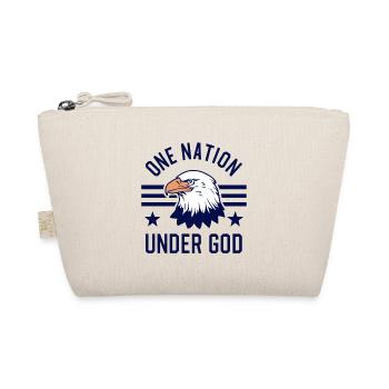 Amerika USA Spruch One Nation Under God 4th July - Bio-Täschchen - Natur - Vorne