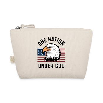 Amerika USA Spruch One Nation Under God 4th July - Bio-Täschchen - Natur - Vorne