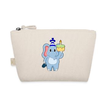 Elephant Birthday Cake - Organic Pouch - nature - Front