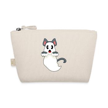 Katze Halloween Geist - Bio-Täschchen - Natur - Vorne