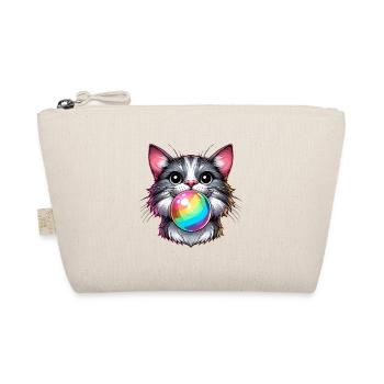 Katze LGBTQ Pride Month Regenbogen Kaugummi Lustig - Bio-Täschchen - Natur - Vorne