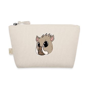 Wild Boar Pig Head Motif - Organic Pouch - nature - Front