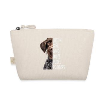 Poodle Pointer Girl Gift - Organic Pouch - nature - Front