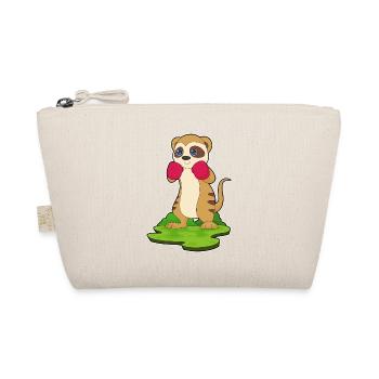 Erdmännchen Boxer Boxhandschuhe - Bio-Täschchen - Natur - Vorne