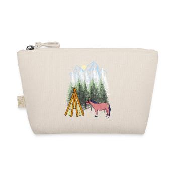Shaman Horse Teepee Mountain Mountains Forest Nature USA - Organic Pouch - nature - Front