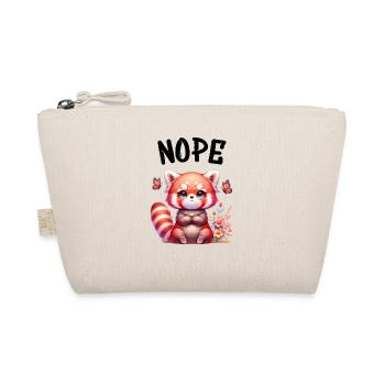 Roter Panda Lustiger Spruch Nope Feuerfuchs - Bio-Täschchen - Natur - Vorne