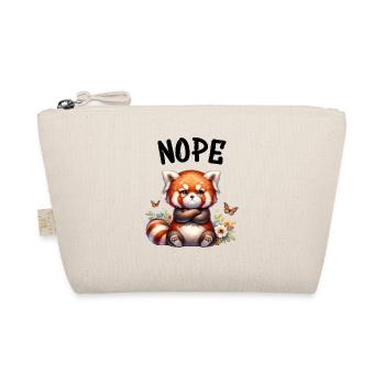 Roter Panda Lustiger Spruch Nope Feuerfuchs - Bio-Täschchen - Natur - Vorne