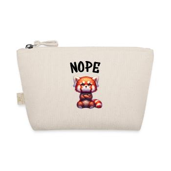Roter Panda Lustiger Spruch Nope Feuerfuchs - Bio-Täschchen - Natur - Vorne