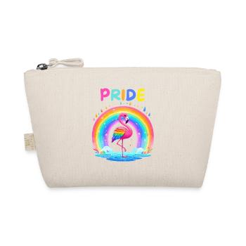 Flamingo Regenbogen Pride Month LGBTQ Divers Liebe - Bio-Täschchen - Natur - Vorne