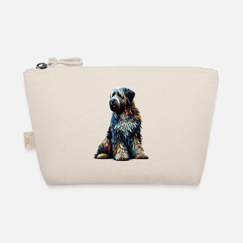 Polygon Art Briard Briards Bio-Täschchen