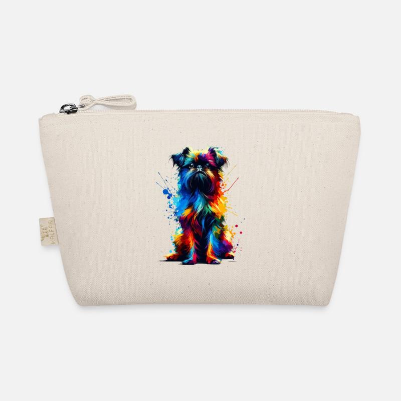 Colorful Splash Art Brussels Griffon Griffon Organic Pouch