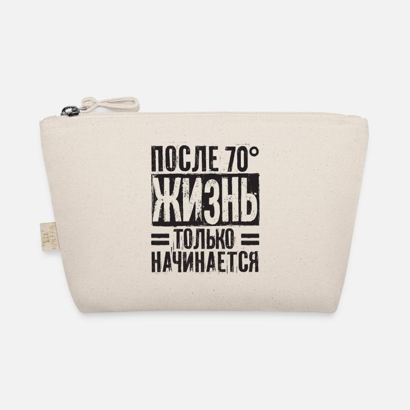 Das Leben beginnt erst nach 70 Spruch auf Bio-Täschchen