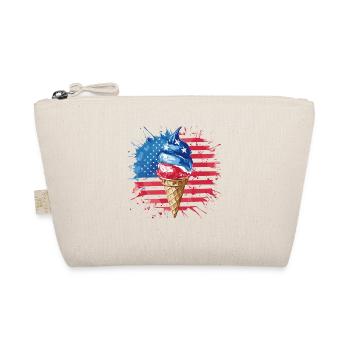 Patriotische amerikanische Flagge Eiscreme-Tüte - Bio-Täschchen - Natur - Vorne