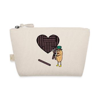 Coeurs de cacahuètes Amour artisanal Saint-Valentin - Trousse biologique - nature - Devant