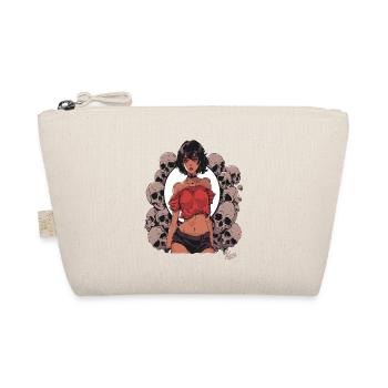 cool belle jeune femme et tas de crânes - Trousse biologique - nature - Devant