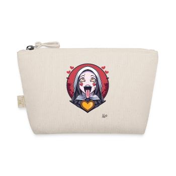 Anime woman with big eyes and hearts - Organic Pouch - nature - Front