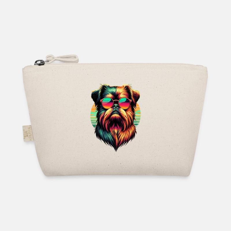 Retro Sunset Sunglasses Brussels Griffon Griffon Organic Pouch