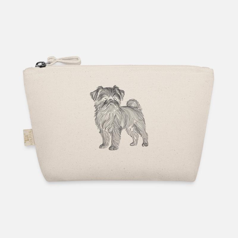 Line Art Brussels Griffon Griffon Bruxellois Organic Pouch
