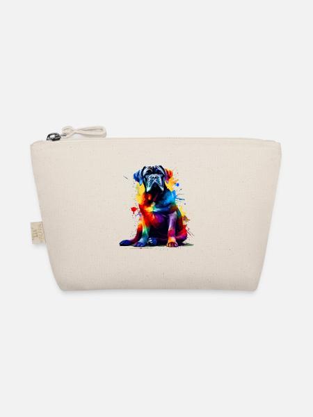 Bunte Splash Art Cane Corso Italienische Dogge - Bio-Täschchen - Natur