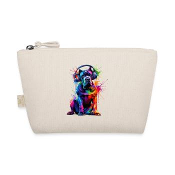 Bunte Splash Art Kopfhörer Cane Corso Italienisch - Bio-Täschchen - Natur - Vorne