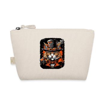 Steampunk Katze - Bio-Täschchen - Natur - Vorne