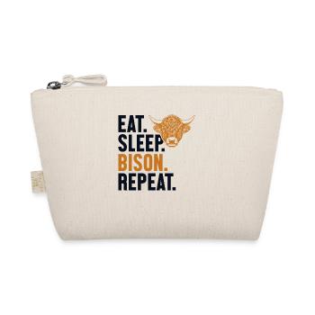 Eat Sleep Bison Repeat Buffalo American Bison - Organic Pouch - nature - Front