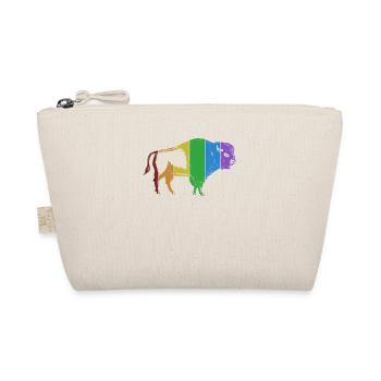 Bison LGBT Rainbow Buffalo Bovinae American Bison - Organic Pouch - nature - Front