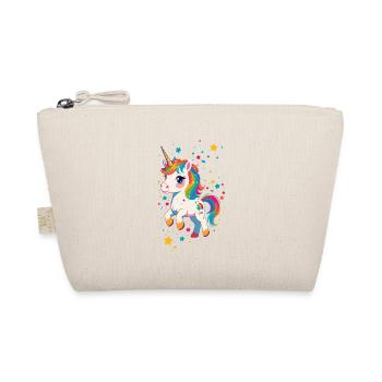 Licornes drôles Mignon Licorne Fille Design - Trousse biologique - nature - Devant