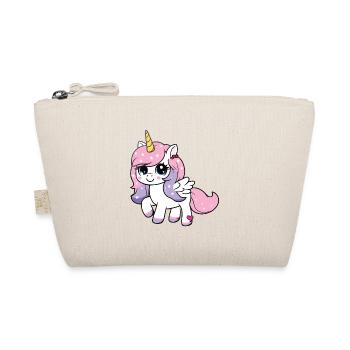 Sternen-Einhorn mit Glitzermähne - Bio-Täschchen - Natur - Vorne