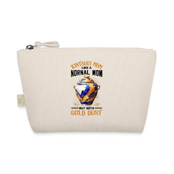 Japanese Kintsukuroi Gold Repair Design - Organic Pouch - nature - Front