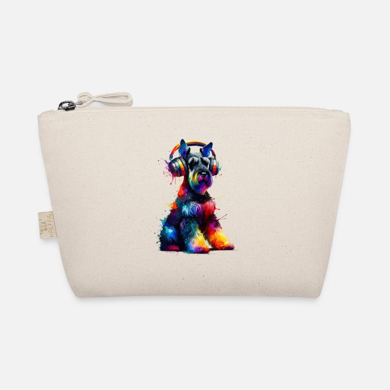 Casque Splash Art coloré Schnauzer géant Trousse biologique
