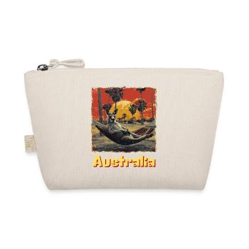 Kangaroo Australia Lazy Vacation Relaxation - Organic Pouch - nature - Front