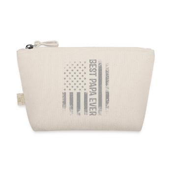 Best Papa Ever US American Flag Father's Day - Organic Pouch - nature - Front