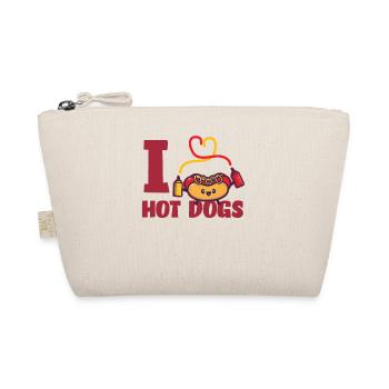 Hot Dog Adult Heart I Love Hot - Trousse biologique - nature - Devant