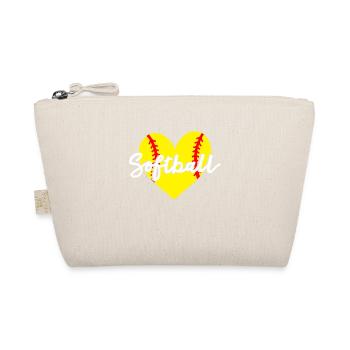 Softball Herz - Bio-Täschchen - Natur - Vorne