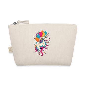 Lustige Einhörner Süßes Einhorn Mädchen Design - Bio-Täschchen - Natur - Vorne