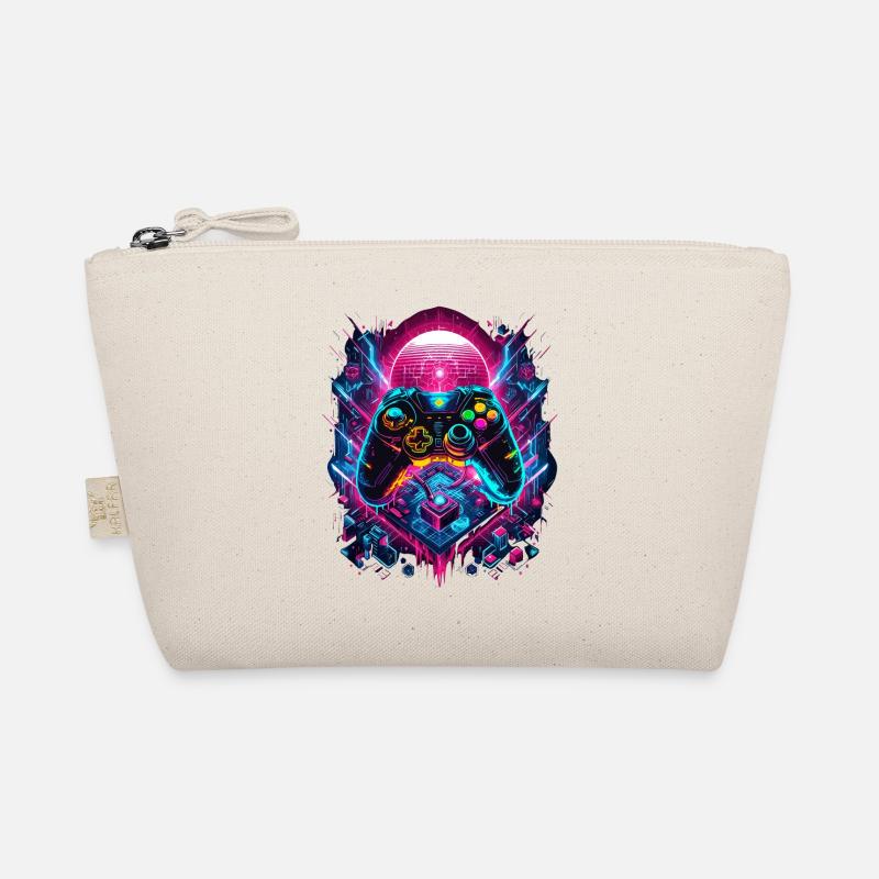Graphismes vibrants de la manette de jeu cyberpunk Trousse biologique