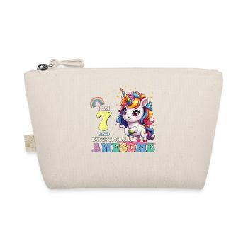 J'ai 7 ans et je suis génial - Filles Enfants Licorne C'est mon - Trousse biologique - nature - Devant
