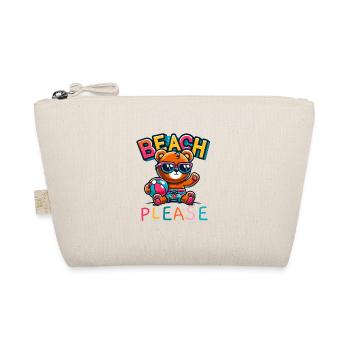 Funny Bear - Beach Please - Organic Pouch - nature - Front