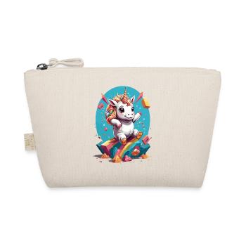 Unicorn Lover Design Funny Unicorns - Organic Pouch - nature - Front