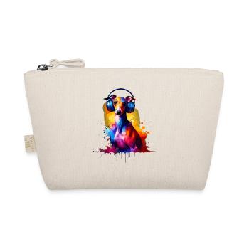 Splash Art Headphones Italian Greyhound Italian - Organic Pouch - nature - Front