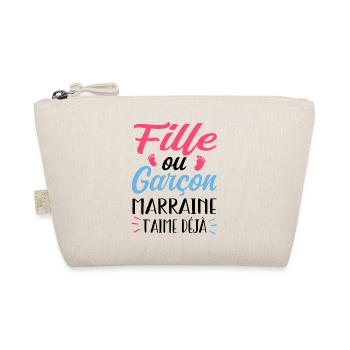 Fille ou Garçon Grand Marraine T'aime Déjà - Trousse biologique - nature - Devant