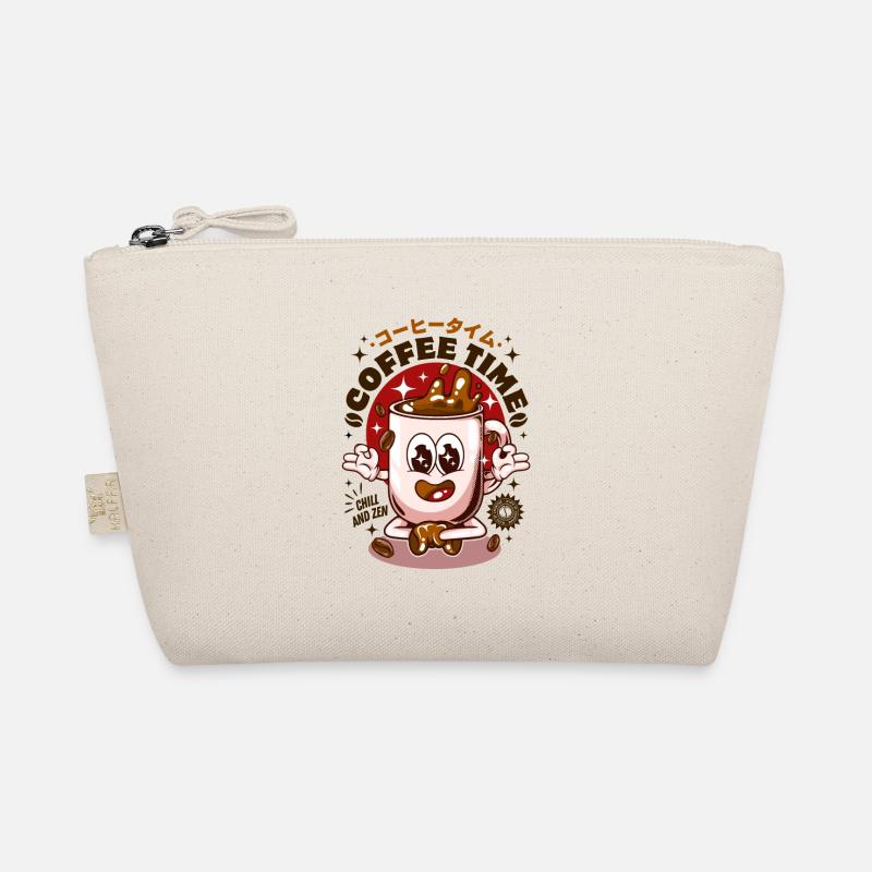 Café Zen Retro cartoon - Cute japan Organic Pouch