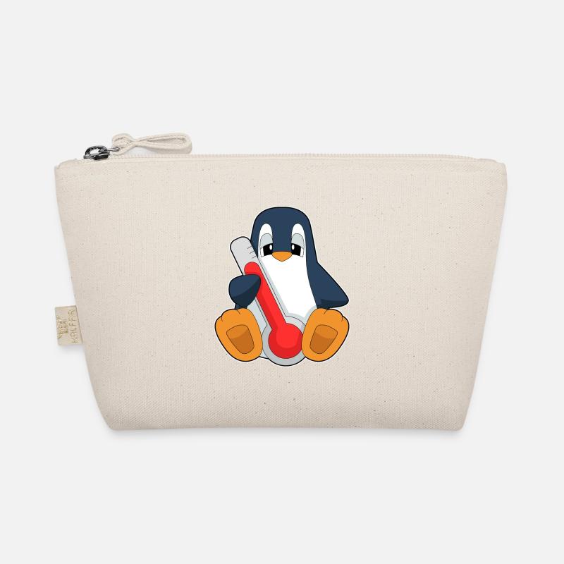 Pinguin Fieberthermometer - Bio-Täschchen - Natur