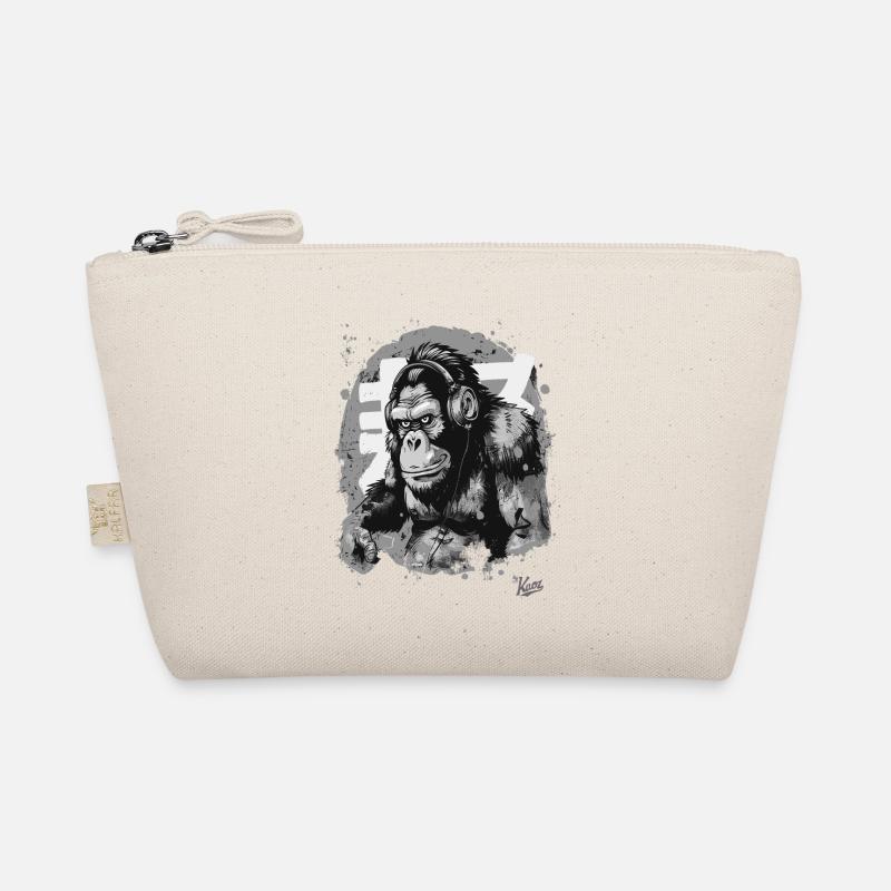 Funky Musik Kopfhörer Schimpansen-Affe Bio-Täschchen