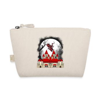 Fantasy Dragon Castle Fairy Tale Medieval Dragon - Organic Pouch - nature - Front