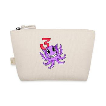 Motif 3ème anniversaire Octopus - Trois ans - Trousse biologique - nature - Devant